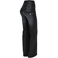 jeans wr. up con vita alta e fondo super flare jeans nero-cuciture in tono donna small