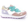 sneakers da bambina viola e verde con strap taglia 36