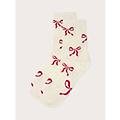 calzini panna con fiocchi rossi mix and match / stampato / tu stampato