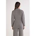 cardigan con cintura 100% cashmere donna grigio taglia m/l