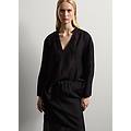 - blusa ampia con ricamo donna nero taglia xs