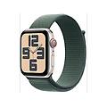 watch se 2024 gps + cellular 44mm alluminio galassia con cinturino sport loop verde lago