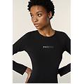 body scollo quadrato in jersey decorato da strass nero donna large