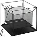 braciere da giardino a legna portatile con attizzatoio 45x45x43cm nero
