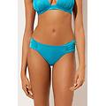 brasiliana con drappeggio costume shiny satin donna azzurro xs