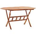 - tavolo da giardino pieghevole 135x85x75 cm massello di acacia