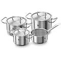 - set di pentole twin classic in acciaio inox 4 pezzi