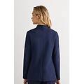 giacca manica lunga in interlock di cotone donna blu taglia m