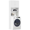 - mobile lavatrice bianco lucido 64x24x190cm in legno multistrato