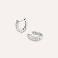 orecchini a cerchio silver elegance argento rodiato cubic zirconia collezione silver elegance