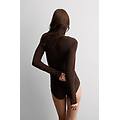 maglia scollo a barchetta in cotone ultralight cotton donna marrone taglia m