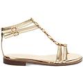 sandali bassi donna oro in laminato