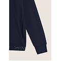felpa comfort fit con zip e cappuccio decorato da stampa blue-allover leaves blue donna medium
