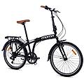 bicicletta pieghevole light 24. alluminio. shimano 7v. sella comfort