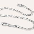 bracciale catena gentleman argento rodiato collezione gentleman bianco