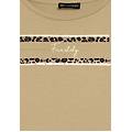 t-shirt manica corta con dettagli animalier e borchie pebble donna extra large