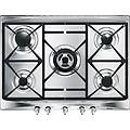 cucina sr275xgh2 piano cottura argento da incasso 70 cm gas 5 fornello(i)