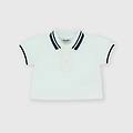 polo in piquet da neonato bianco taglia 6m