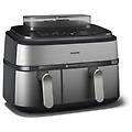 PHILIPS friggitrice ad aria na555/00 9l 2750w doppio cestello indipendente rapid airfriggitrice ad aria