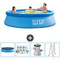 - piscina fuori terra in giro 305x305x76 cm blu include accessori coordinati cb6