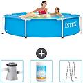 - piscina fuori terra in giro 244x244x51 cm blu include accessori coordinati cb84