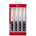 set 4 coltelli bistecca 014450500804 acciaio / nero