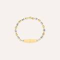 bracciale con targhetta holy oro bicolore collezione holy bicolore