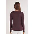 cardigan a costine in cotone lamè donna rosso taglia m