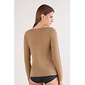 maglia manica lunga 100% cashmere donna naturale taglia m