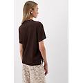 maglia manica corta con taschino in cotone ultrafresh donna marrone taglia s
