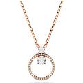 pendente constella pavé taglio round bianco placcato color oro rosa os
