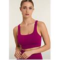 top sportivo seamless supporto medio con inserti a costine fuchsia red donna exsmall/small