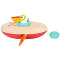 - giocattolo da bagno pelikaan junior 14 x 12 cm legno rosso
