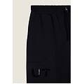 pantaloni slim in interlock con stampa ut e cuciture jet black uomo large