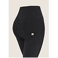 jeggings push up wr. up vita super alta con zip in tono jeans nero-cuciture in tono donna small