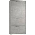 scarpiera puzzle 4 ante doppia profondità l 67 x h 147 x p 28 cm 24 paia grigio