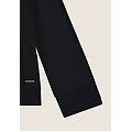 felpa con cappuccio ricamato e zip nero donna xxs