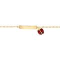 bracciale con targhetta holy oro giallo cristallo collezione holy oro giallo