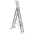 scala a sfilo genia 3 rampe in alluminio 3 x 11 gradini portata massima 150 kg en 131 per lavori