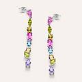 orecchini pendenti silver rainbow argento rodiato cubic zirconia collezione silver rainbow bianco