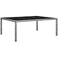 - tavolo da pranzo da giardino grigio 200x150x74 cm in polyrattan