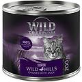 senior wild hills anatra & pollo umido per gatto set % 12 x 200 g