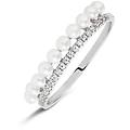 anello riviere gabrielle oro bianco perla d'acqua dolce cubic zirconia collezione gabrielle misura