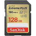 scheda sdxc sandisk sdsdxwa-128g-gncin 128gb extreme plus uhs-i 190mb/s 90mb/s v30 u3