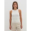 - tank top a costine donna bianco ottico taglia xs