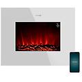 caminetto elettrico readywarm 2690 flames connected 2000w parete wifi e telecomando