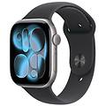 watch series 11 gps + cellular 46mm cassa alluminio grigio siderale con sport band nero m/l