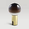 lampada da tavolo a batteria dipping light marrone/ottone dimmerabile