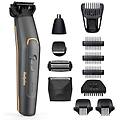 regolabarba multifunzione mt987e nero/oro 19 posizioni ricaricabile wet&dry