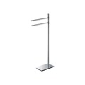 square piantana con porta salviette a 2 bracci cromata codice prod b9901cr